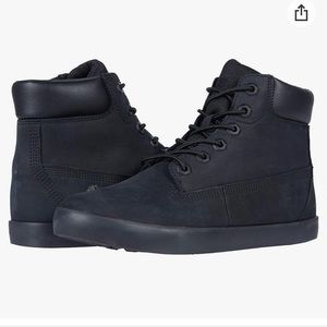 Timberland Eden Square/Flannery High Top Sneaker Boot Blk Nubuck